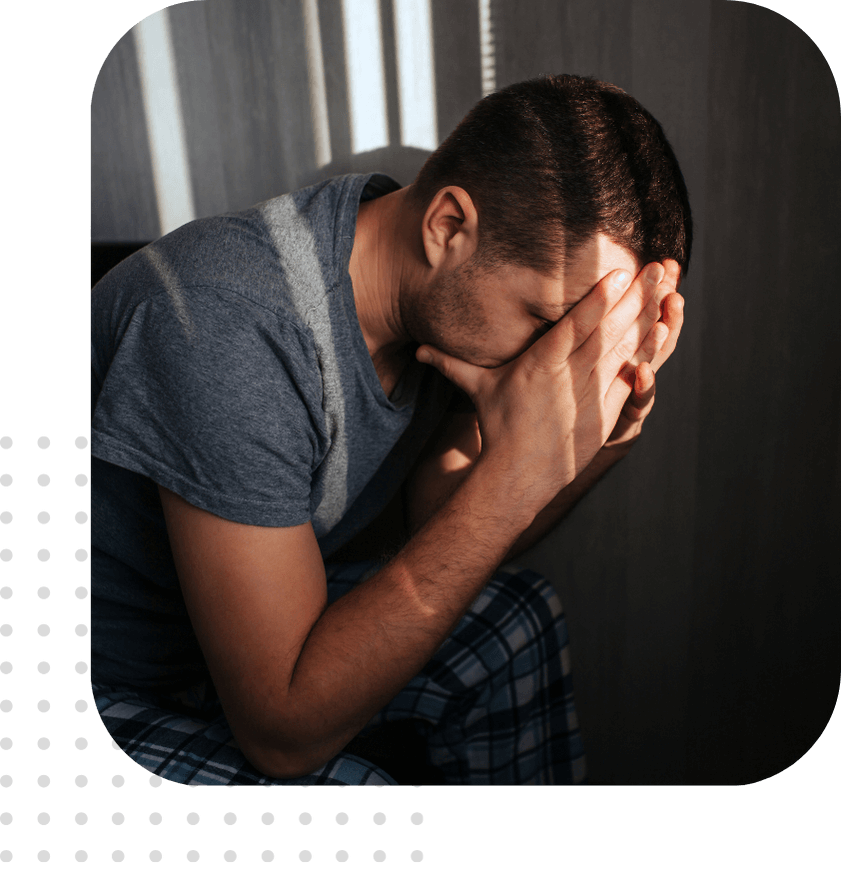man suffering
